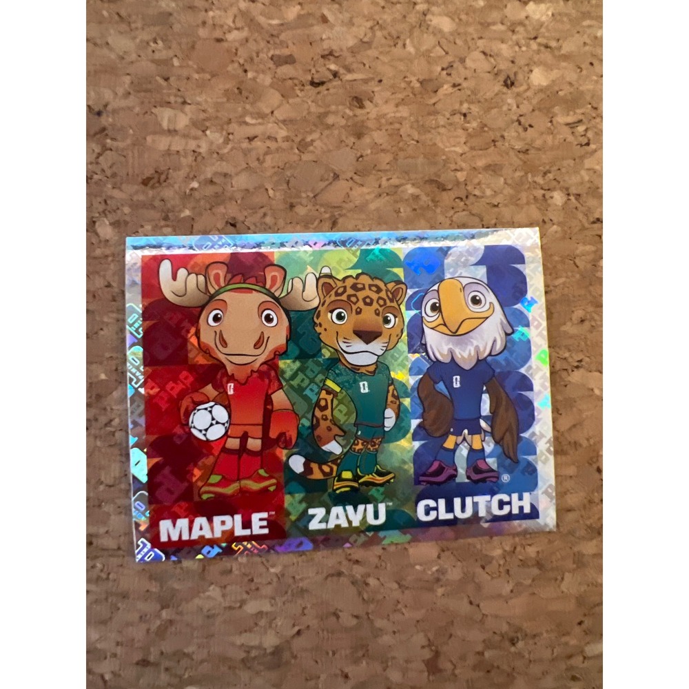 Panini FIFA World Cup 2026 Mascots Sticker FWC 3 Maple Zayu Clutch Holographic
